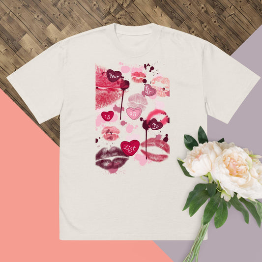 Your Kiss is on My List Oversized faded t-shirt