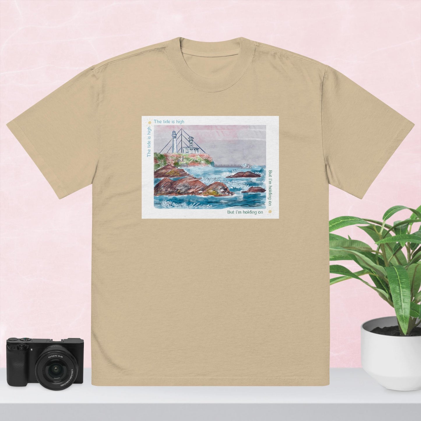 The Tide is High Oversized faded T-shirt