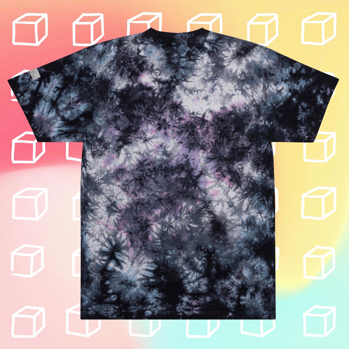 YllwWallpapr Logo Oversized Tie-Dye Tee Shirt