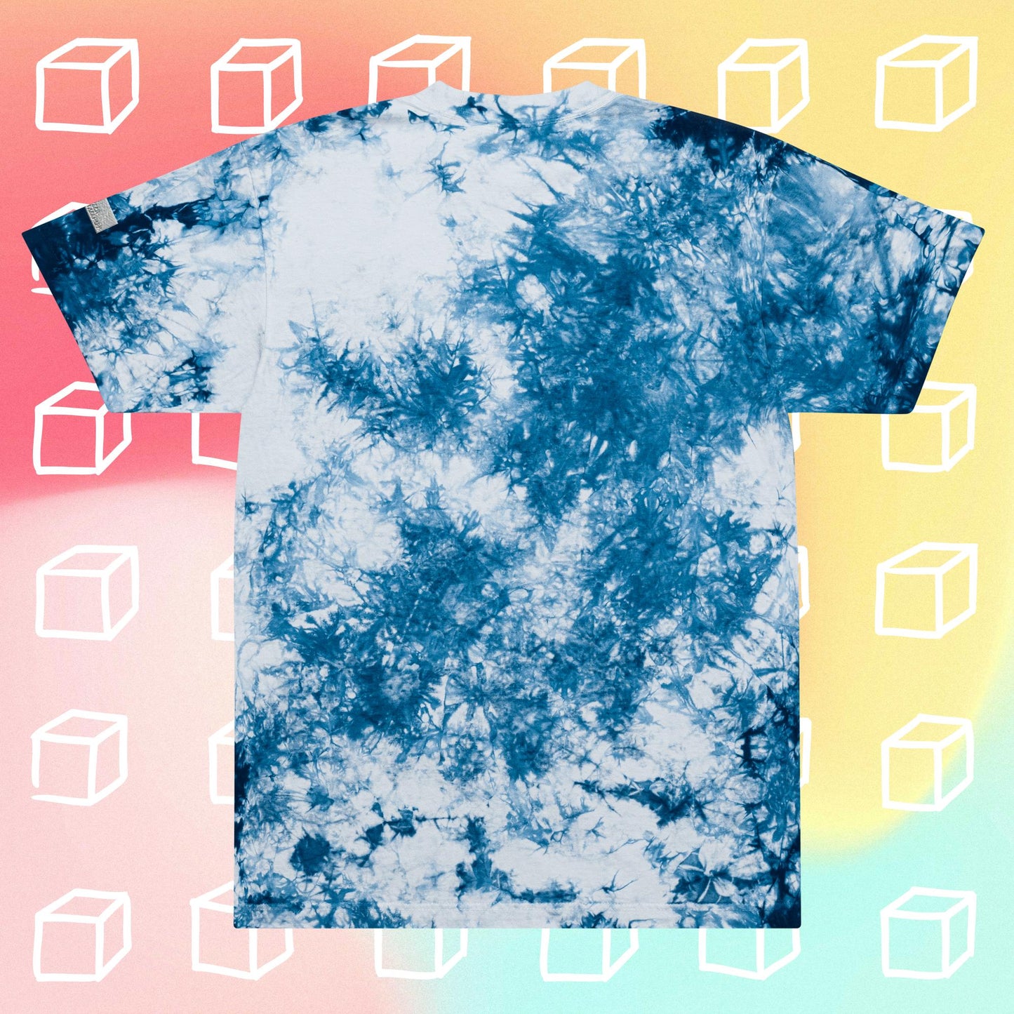 YllwWallpapr Logo Oversized Tie-Dye Tee Shirt