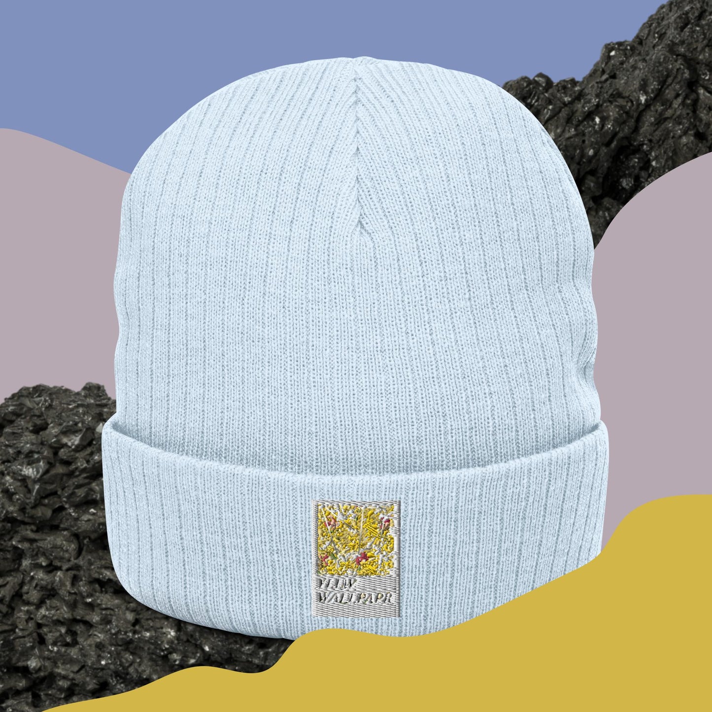 YllwWallpapr Logo Knit Beanie