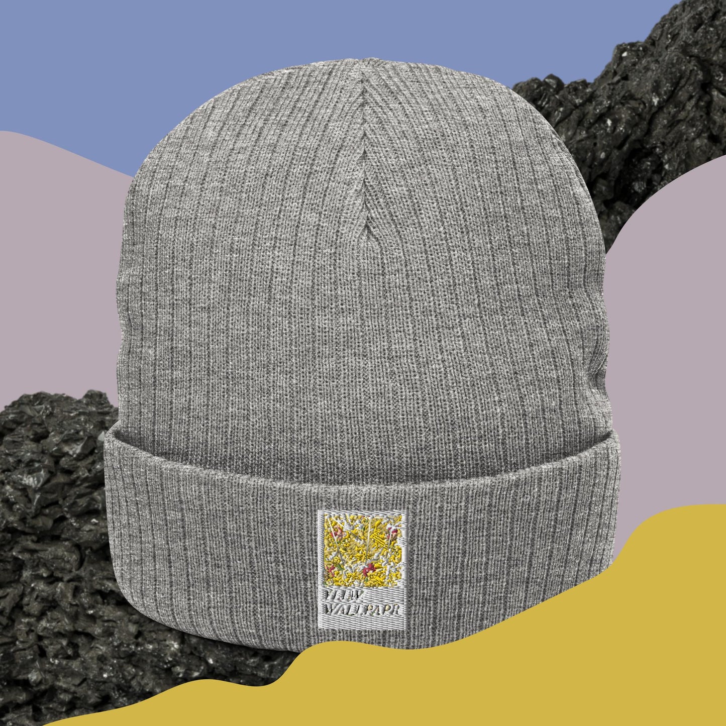 YllwWallpapr Logo Knit Beanie