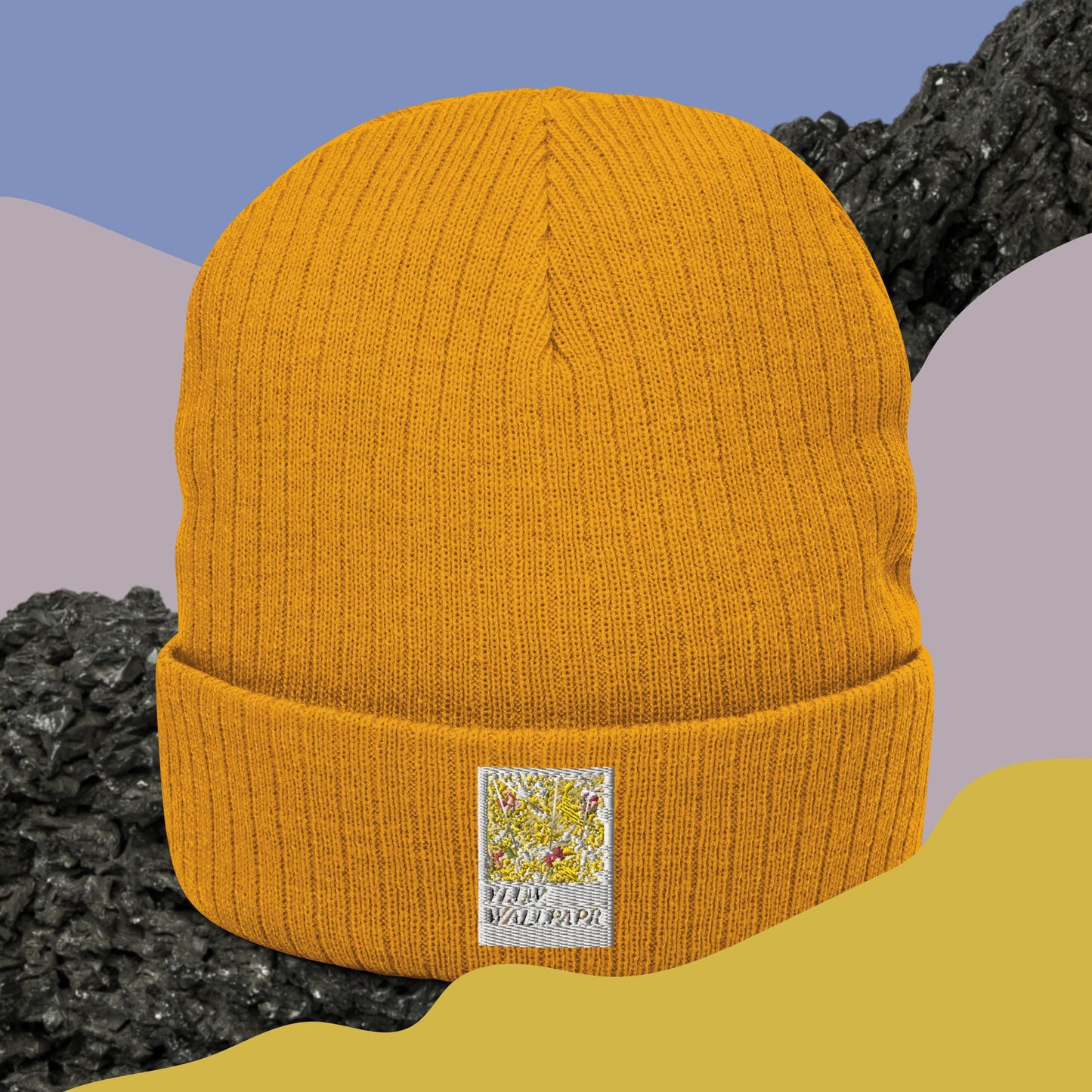 YllwWallpapr Logo Knit Beanie