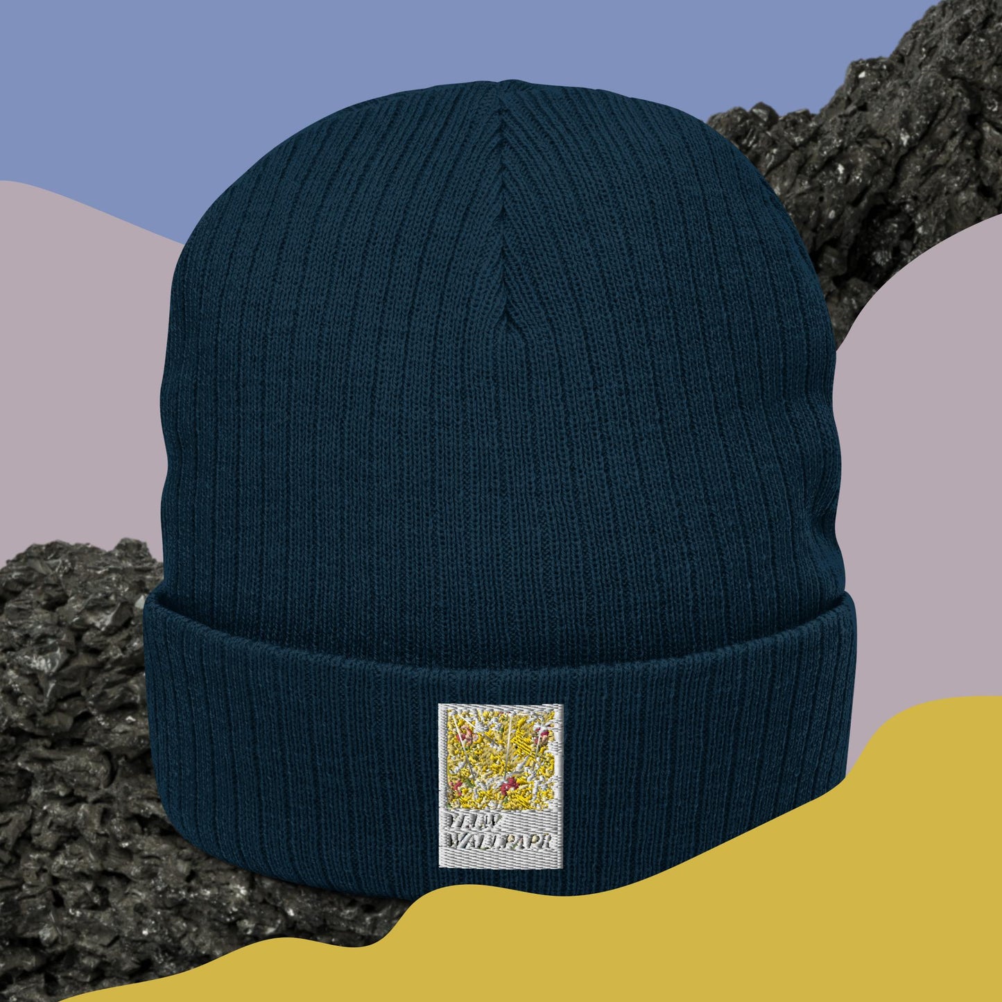 YllwWallpapr Logo Knit Beanie